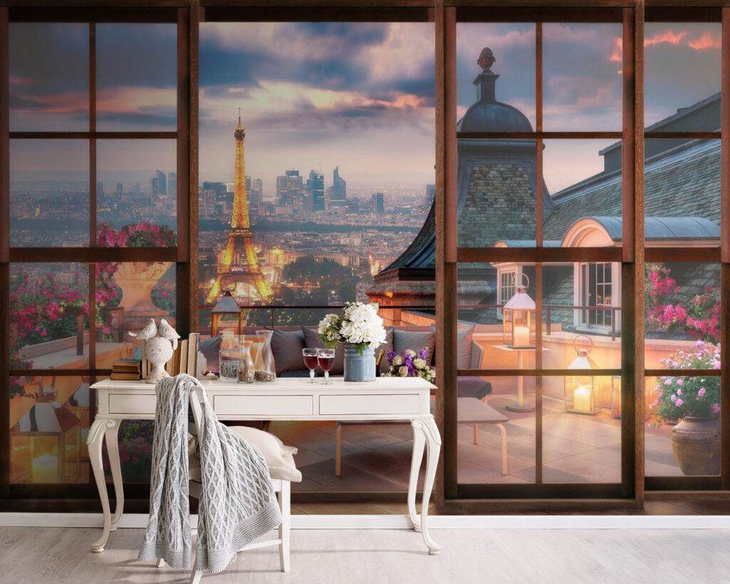 View of a city from a window