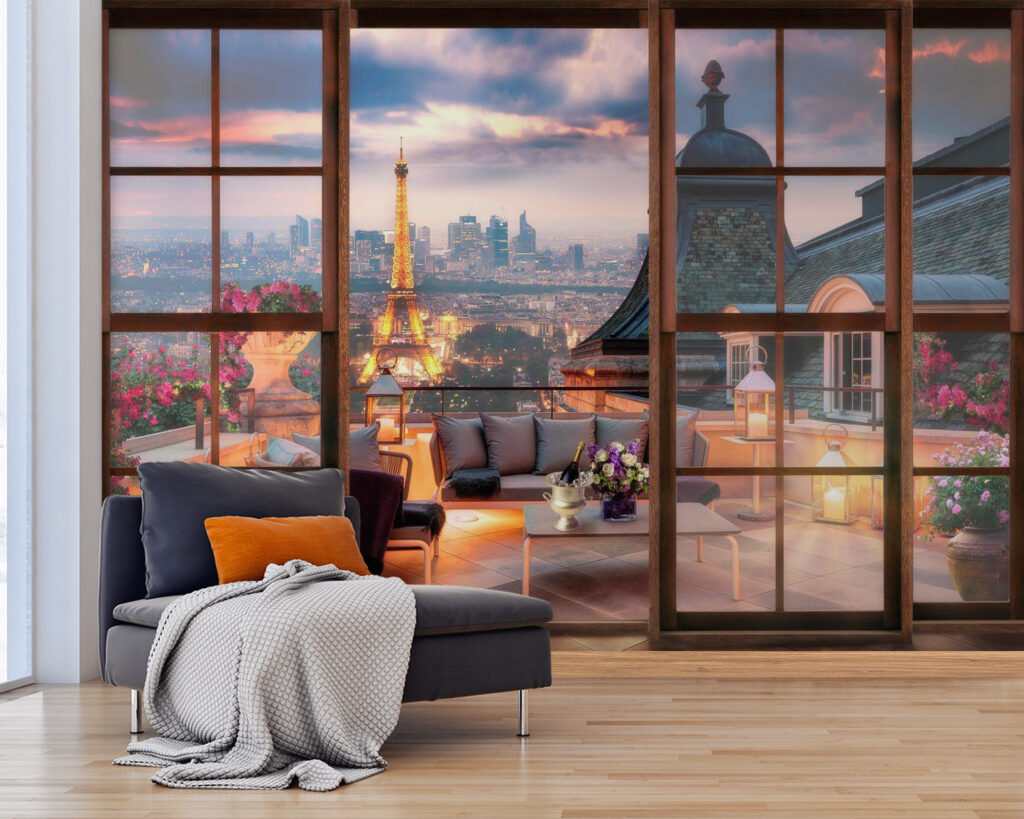 View of a city from a window