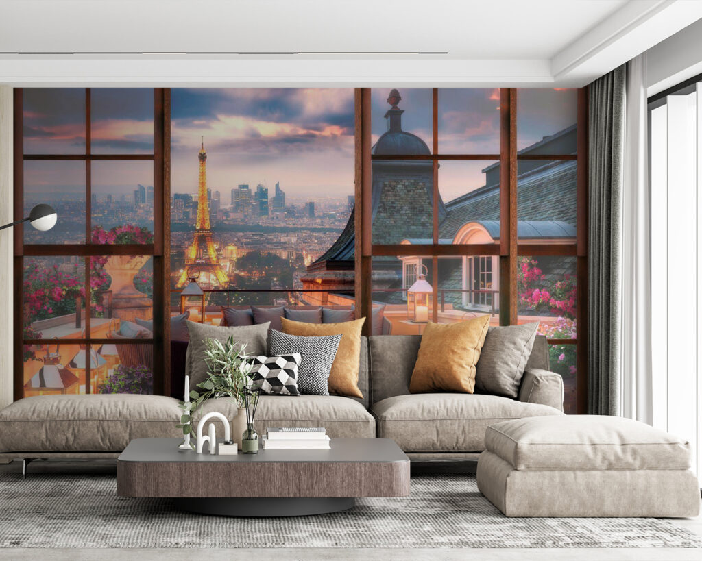 View of a city from a window