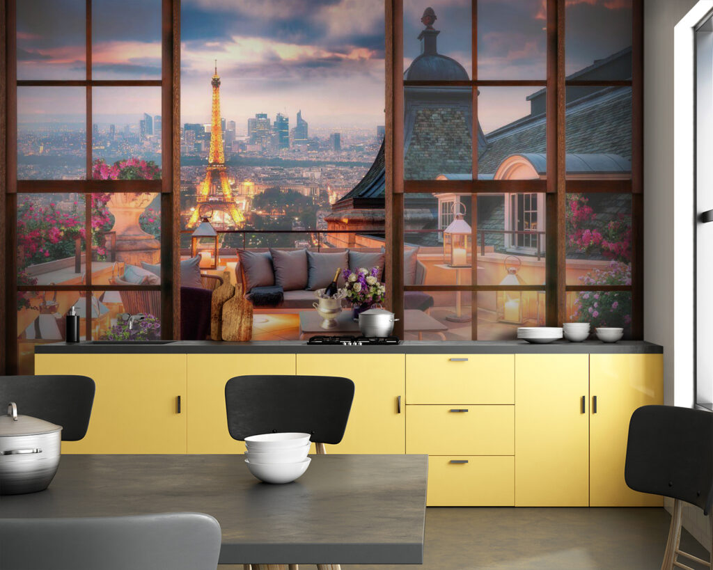 View of a city from a window