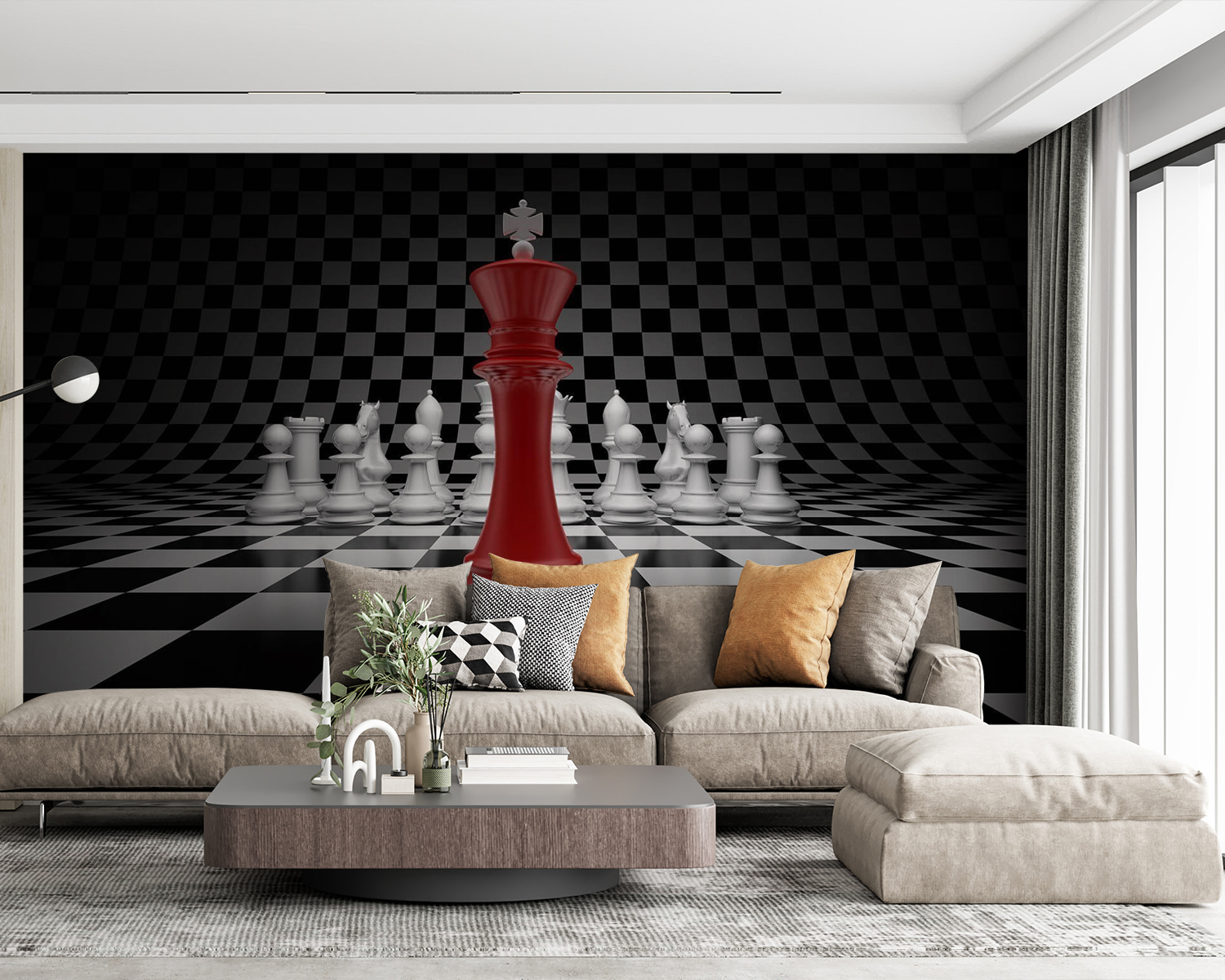 u70562pig63m - Červená a biela šachová figúrka - tegory