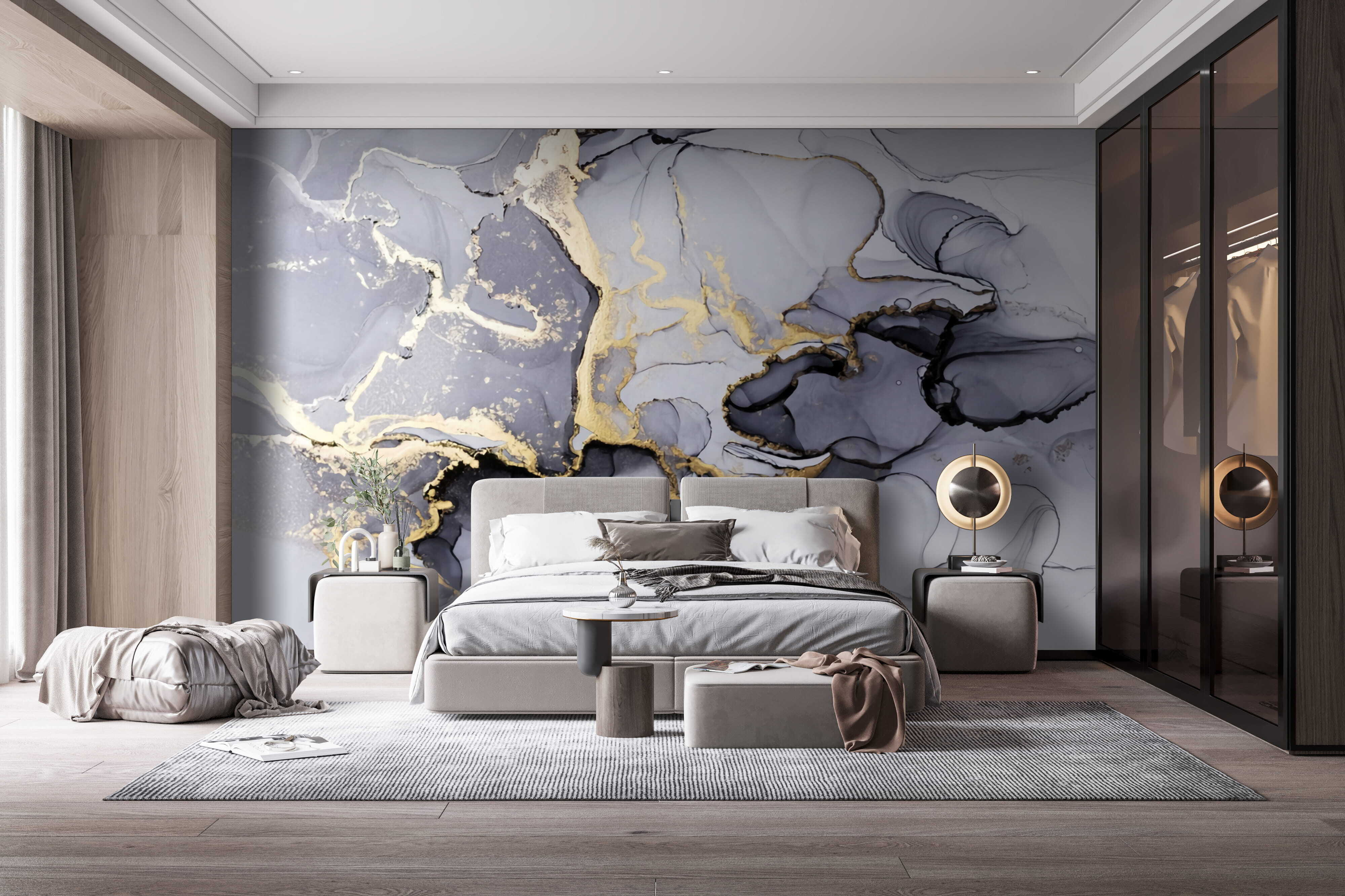 Abstract flowing patterns in muted hues Abstract flowing patterns in muted hues