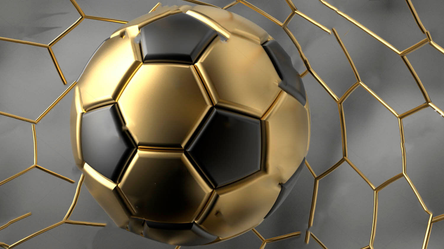 Soccer dreams in metallic hues Soccer dreams in metallic hues