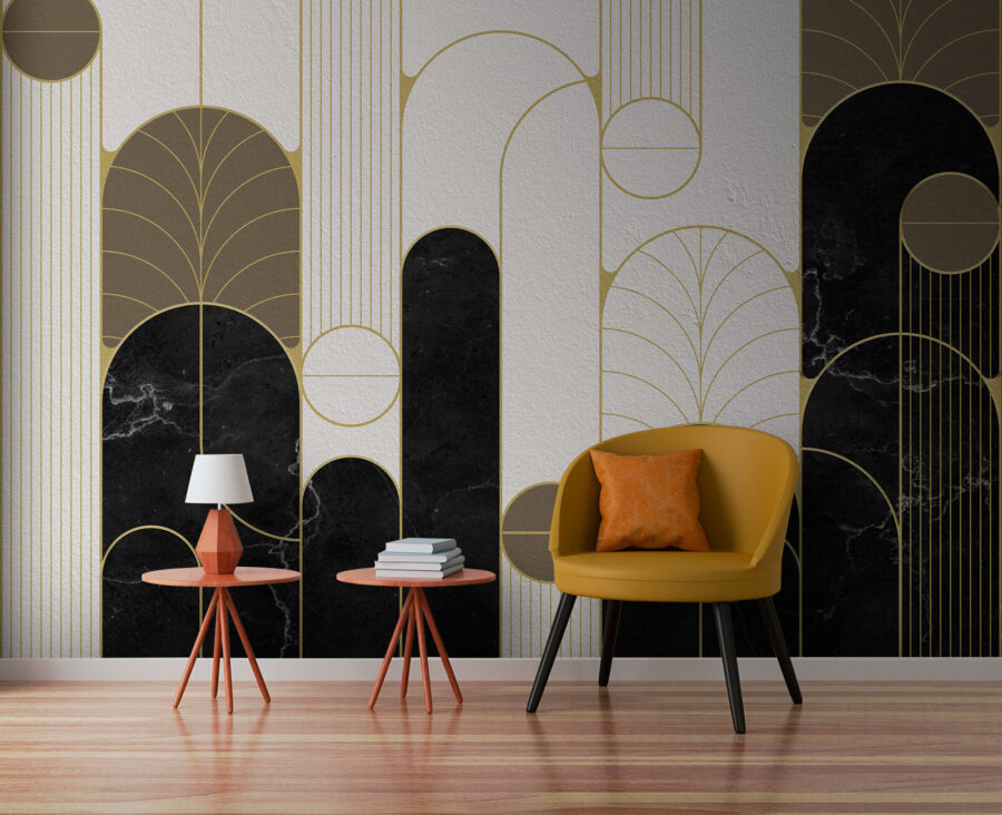 Fototapety Čiernobiely dizajn v štýle art deco