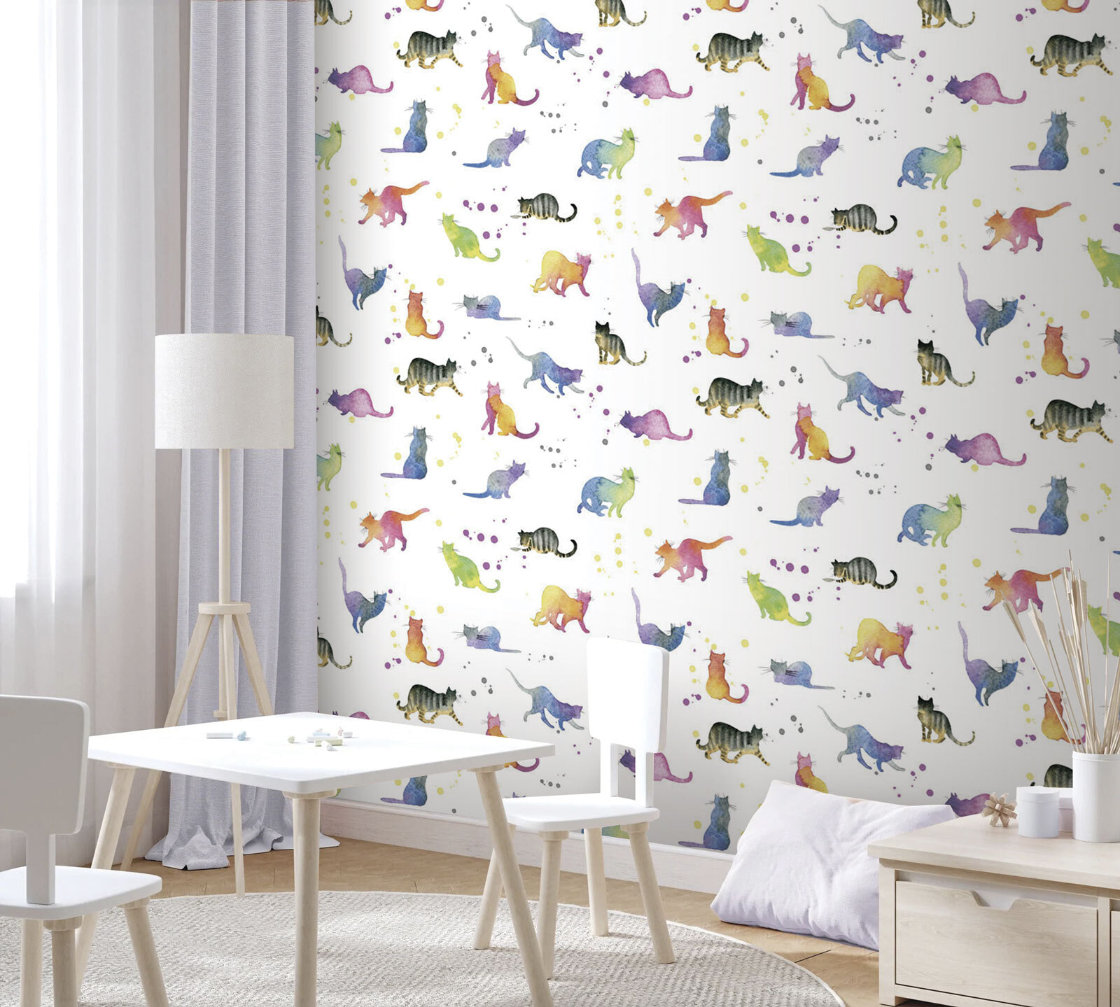 u73311pir1m - Vzor akvarelových mačiek - tegory