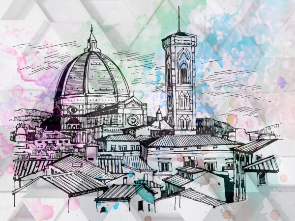 Drawing of a city Drawing of a city