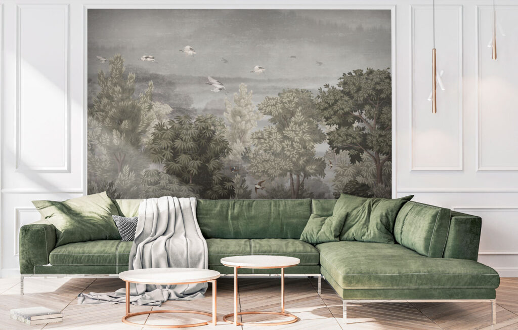 Birds flying over trees Birds flying over trees