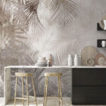 Fototapety Stena s listami