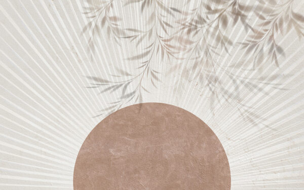 Circle with leaves on it