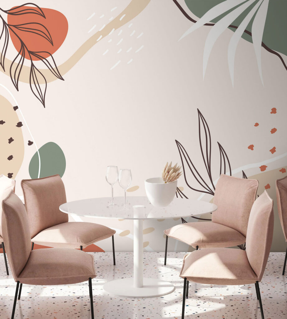 Colorful floral design on a white background