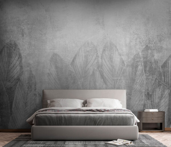 Fototapety Fototapety Biele a sivé pozadie s listami (Katalógové číslo: u73876)