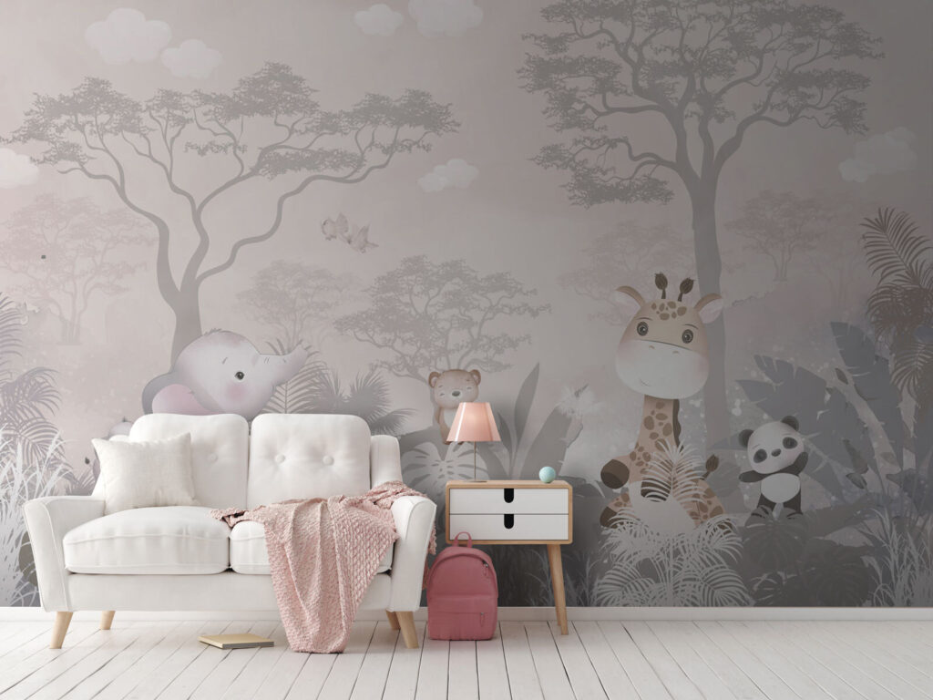 Group of animals in a forest Group of animals in a forest