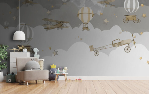 Group of airplanes in the sky Group of airplanes in the sky