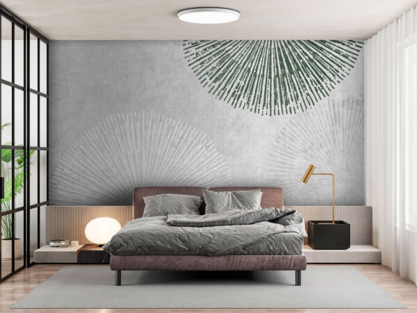 White and green circular design