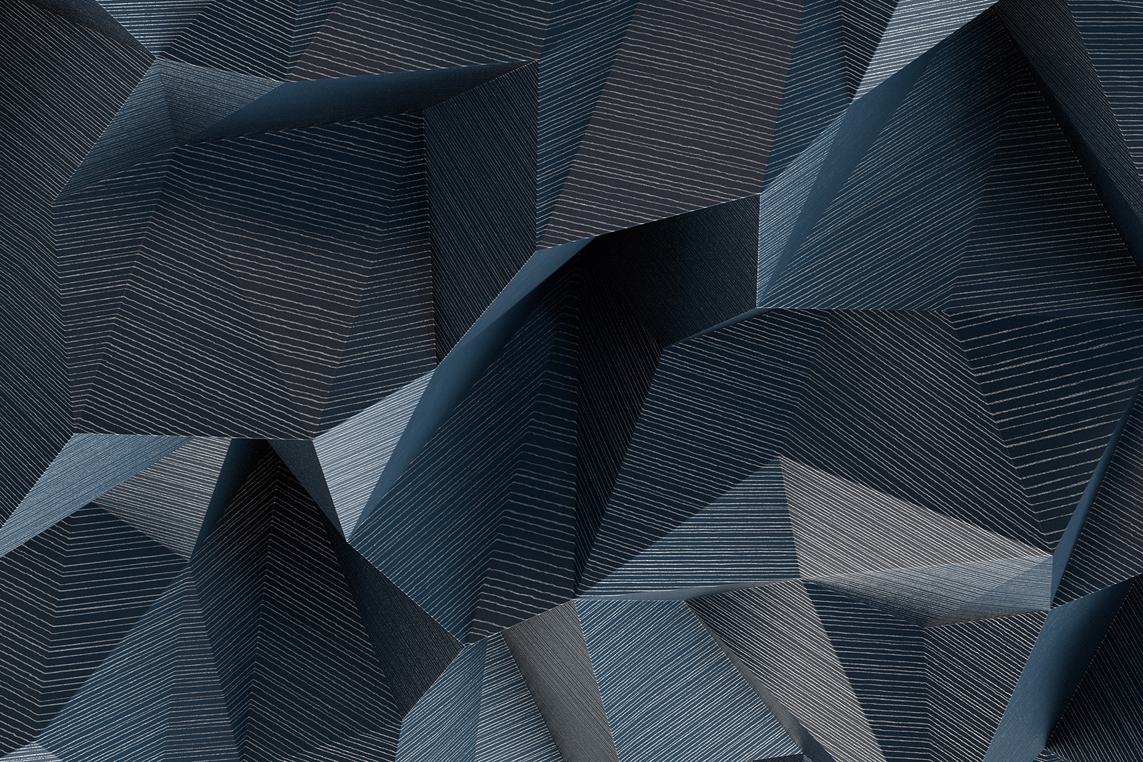 Geometric waves in shades of blue Geometric waves in shades of blue
