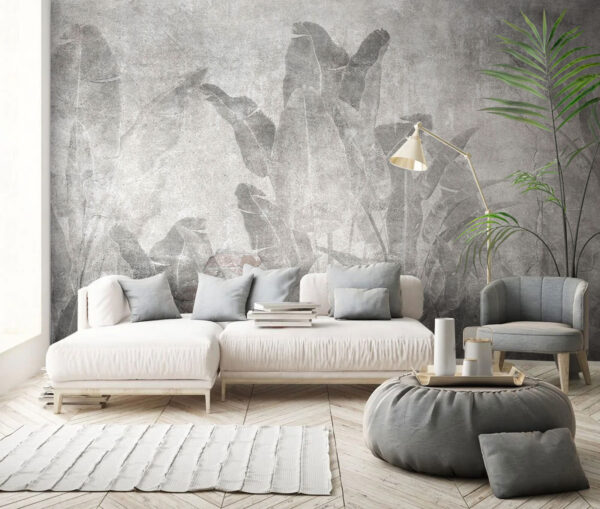 Fototapety Sivá stena s listami a tehlovou stenou (Katalógové číslo: u74406) Fototapety Fototapety Sivá stena s listami a tehlovou stenou (Katalógové číslo: u74406)