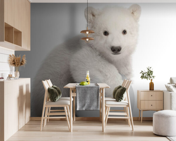 Ľadový medveď držiaci loptu Fototapety Ľadový medveď držiaci loptu