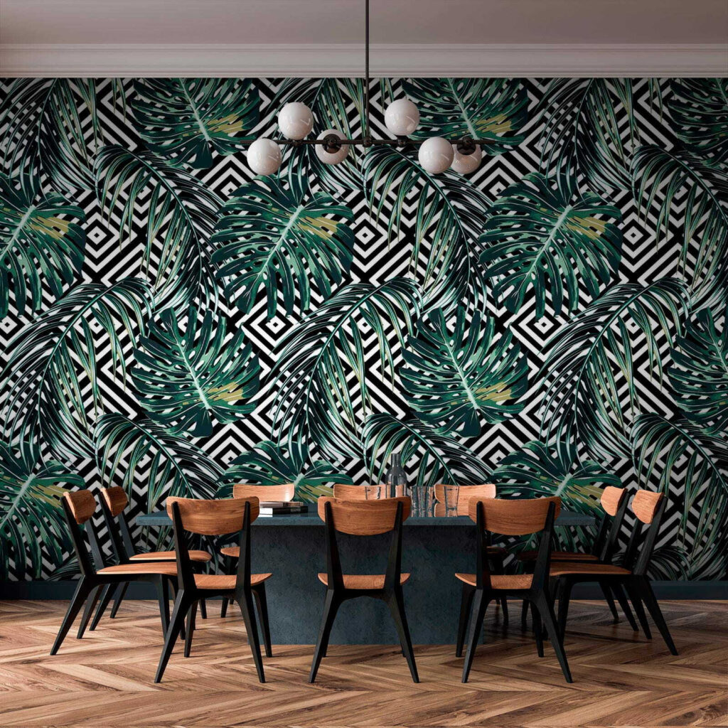 Vzor listov na čiernom a bielom pozadí u79688piq1 1024x1024 - Vzor listov na čiernom a bielom pozadí - tegory