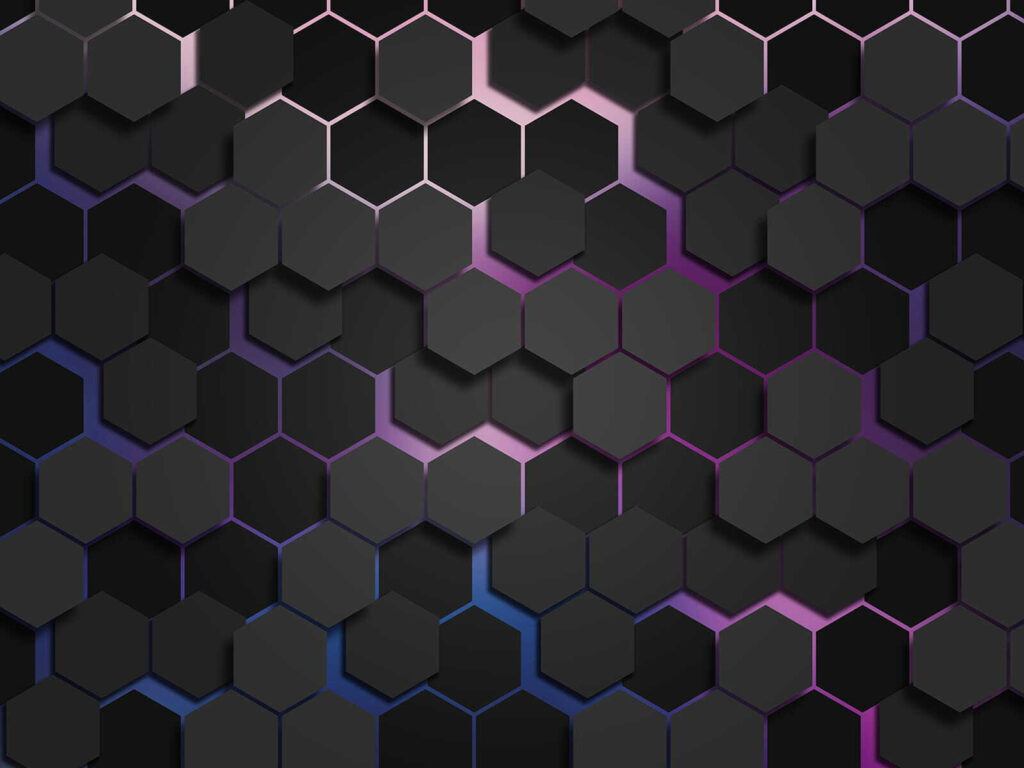 Group of black hexagons
