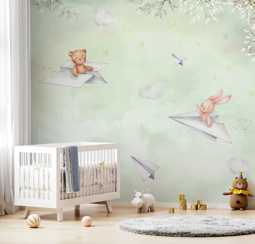 A paper planes and teddy bears A paper planes and teddy bears