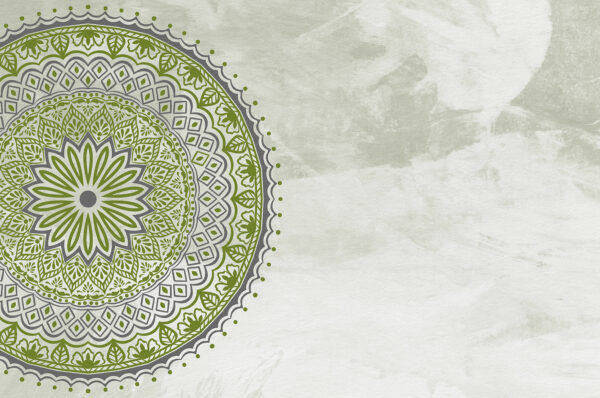 A circular pattern on a white surface