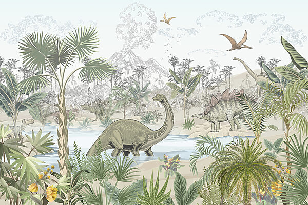 Skupina dinosaurov v rieke u98674p 600x400 - Skupina dinosaurov v rieke