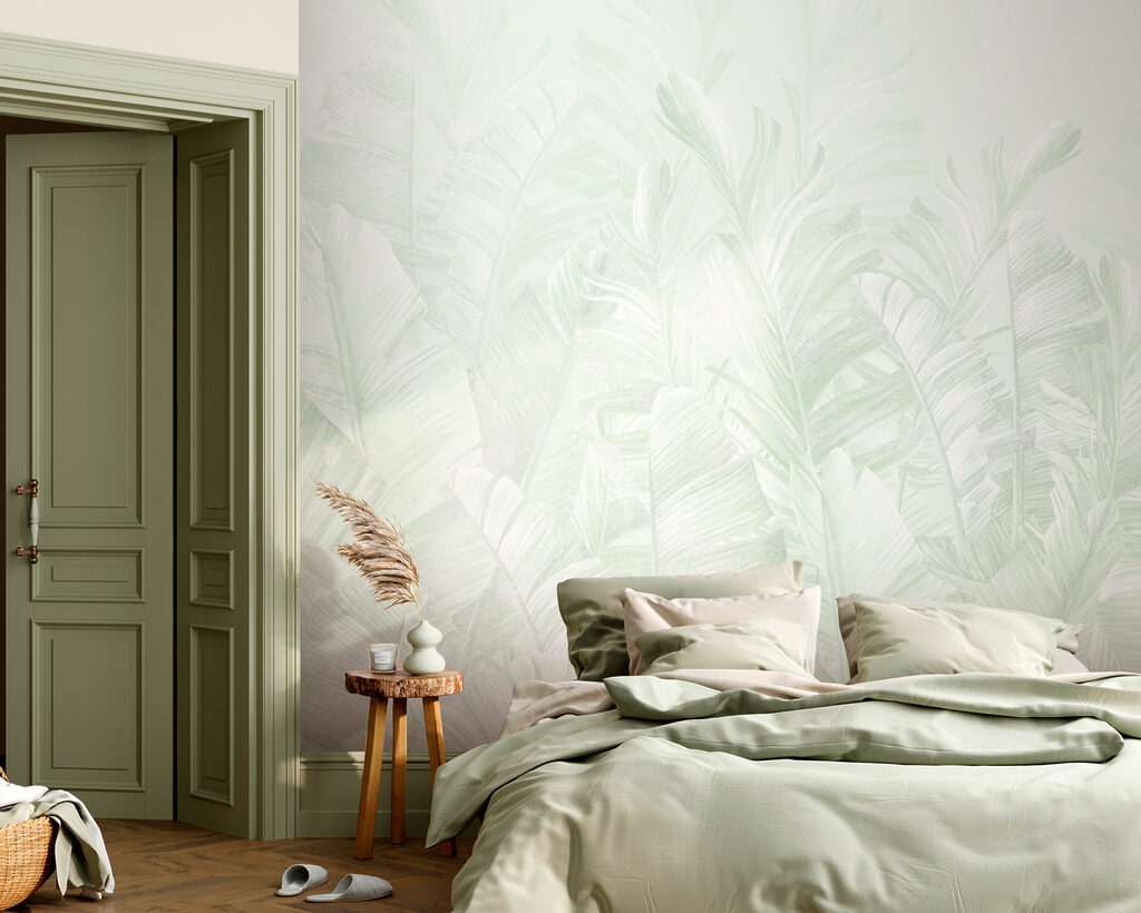 Soft green leaves in gentle layers