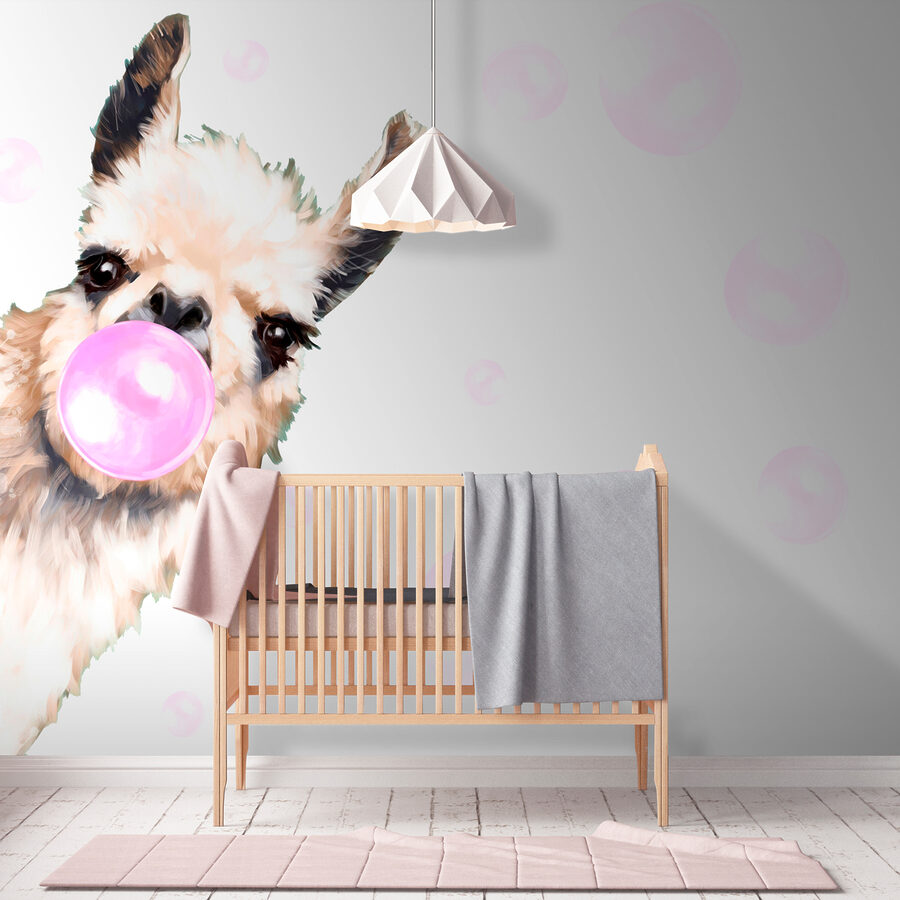 Fototapety Lama fúka bublinu - Image 2