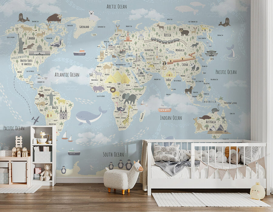 Mapa sveta so zvieratami Mapa sveta so zvieratami