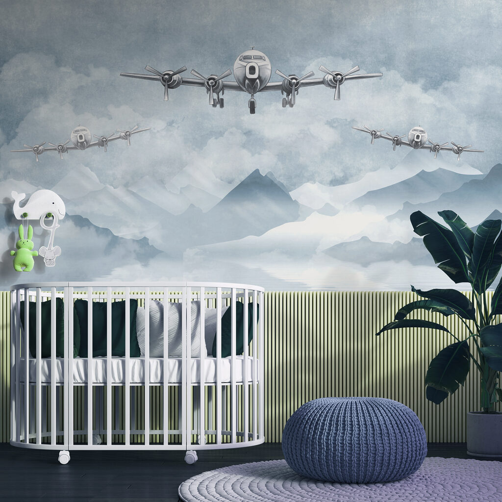 A group of airplanes flying in the sky