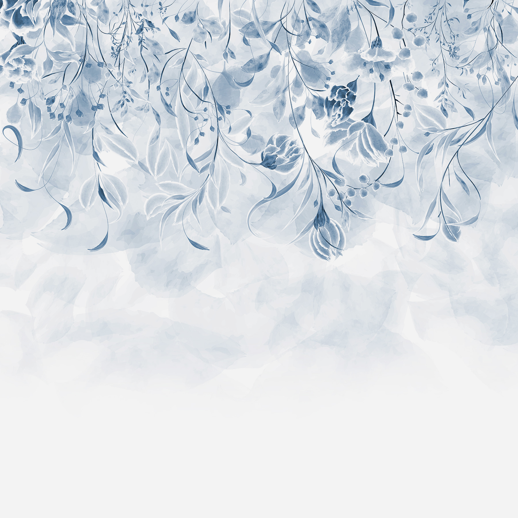 A blue and white floral design A blue and white floral design