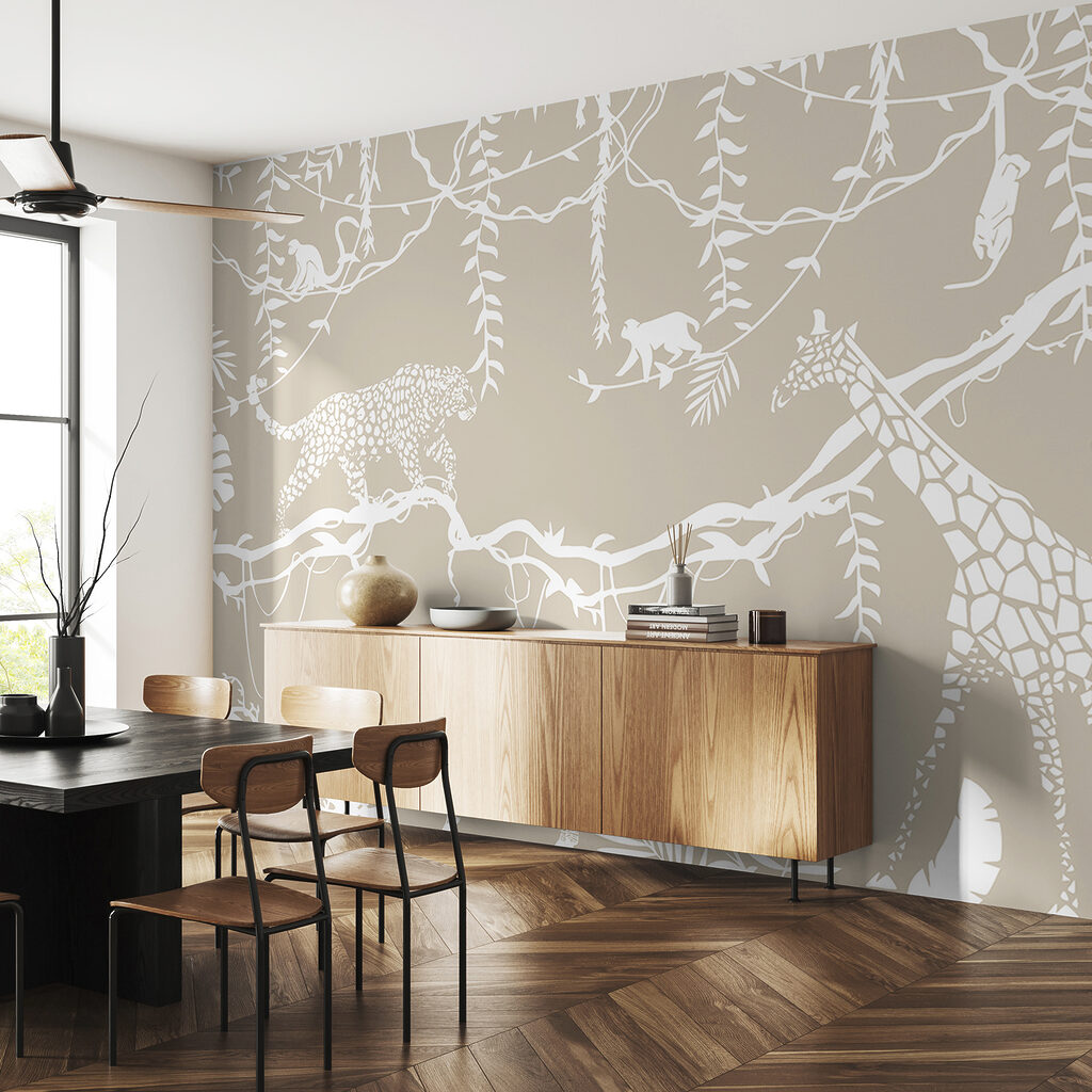 A wallpaper with animals and plants A wallpaper with animals and plants