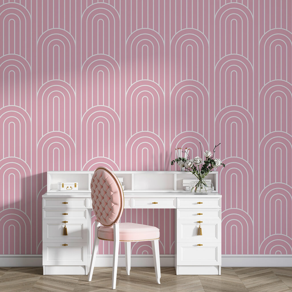 A pink and white pattern