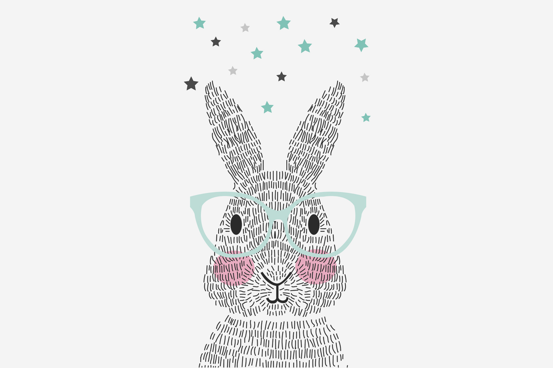 A rabbit wearing glasses A rabbit wearing glasses