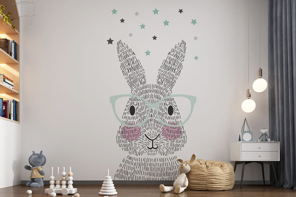 A rabbit wearing glasses A rabbit wearing glasses