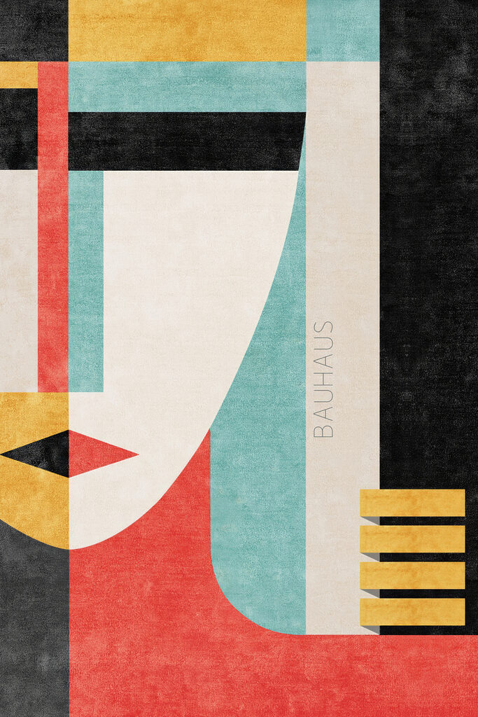 A colorful art piece with text