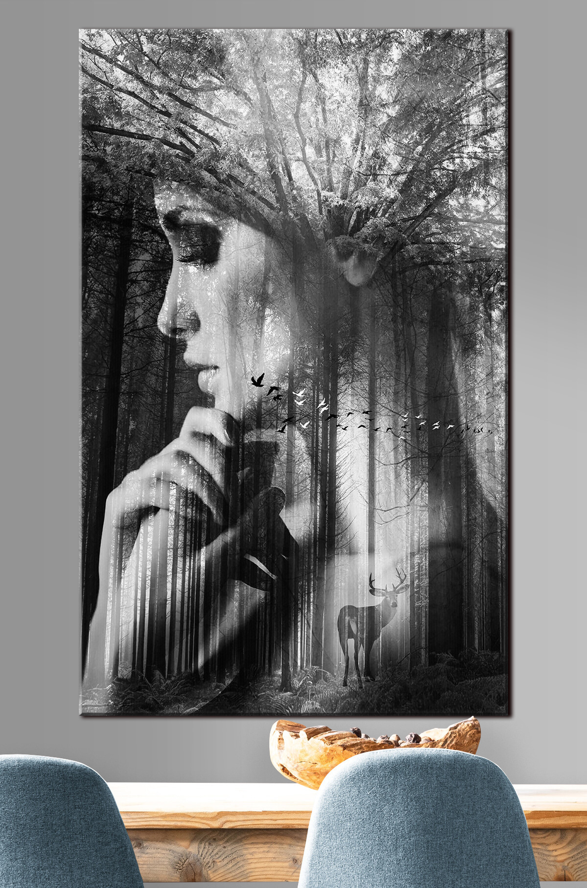 A woman with her hand on her chin