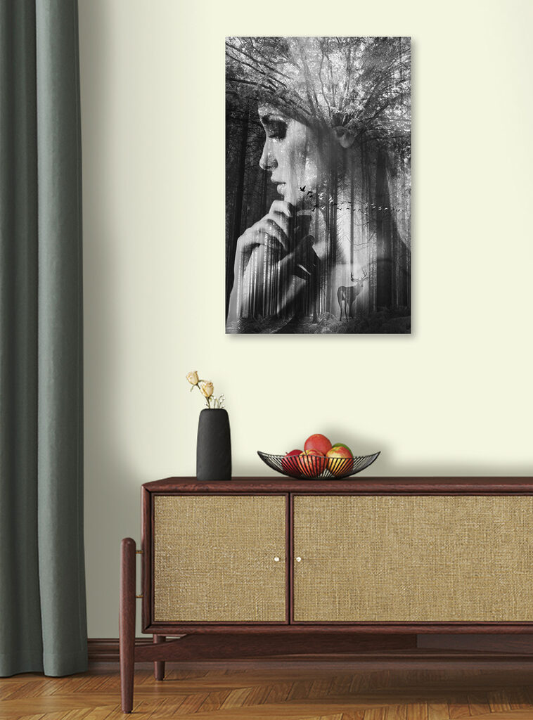 A woman with her hand on her chin