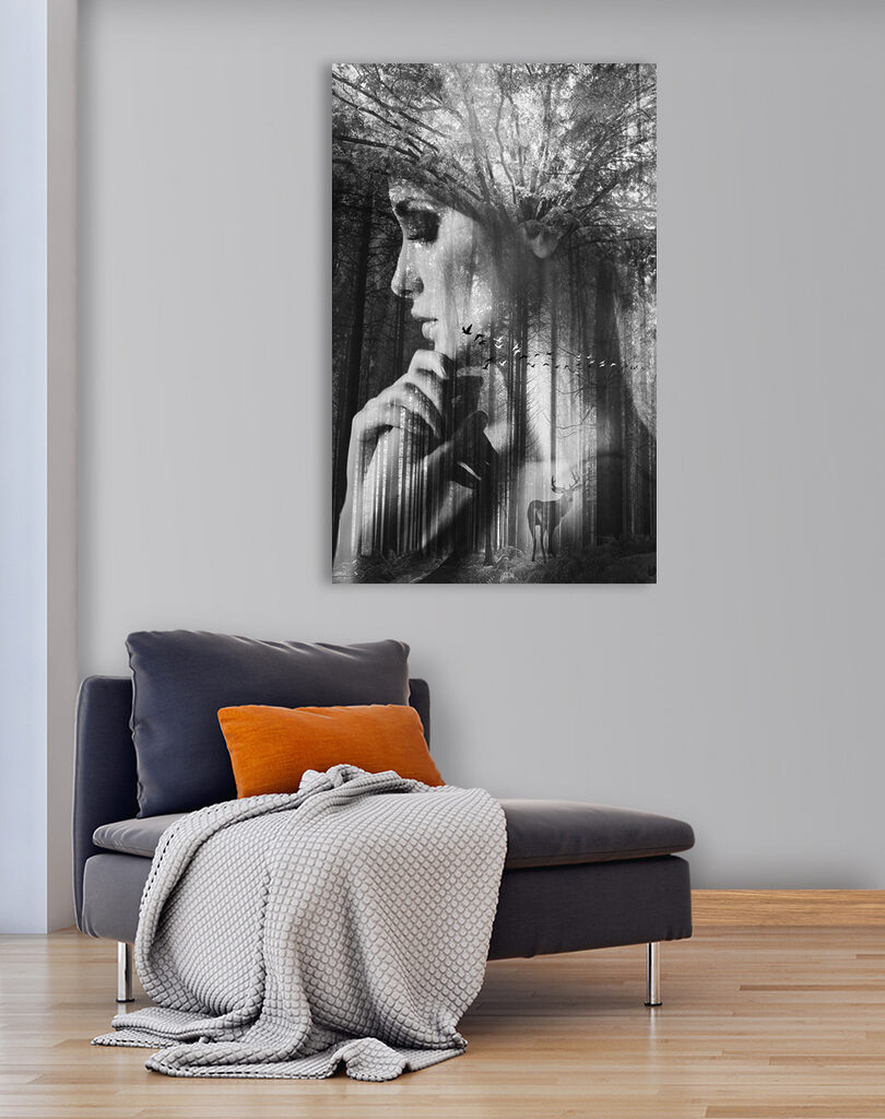 A woman with her hand on her chin