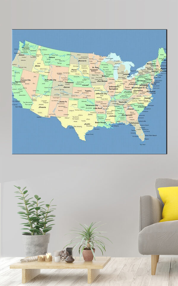 Mapa Spojených štátov Mapa Spojených štátov