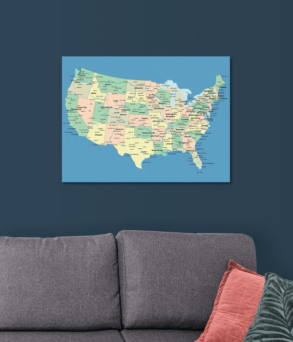 Mapa Spojených štátov Mapa Spojených štátov