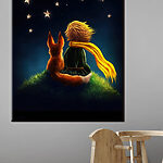 Obraz Líška a malý princ sa pozerajú na hviezdy