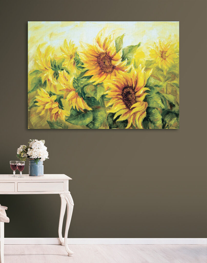 A painting of sunflowers A painting of sunflowers