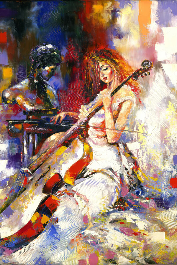 Žena hrajúca na violončelo Žena hrajúca na violončelo