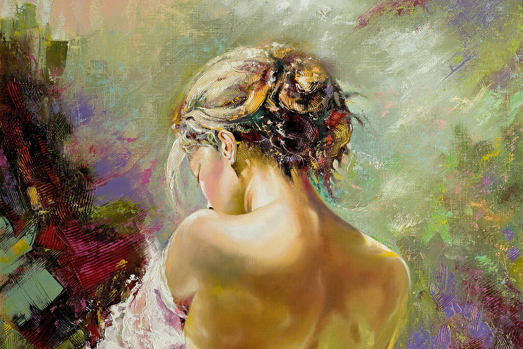 A painting of a woman A painting of a woman