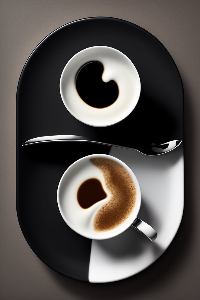 A cup of coffee with a spoon and a spoon