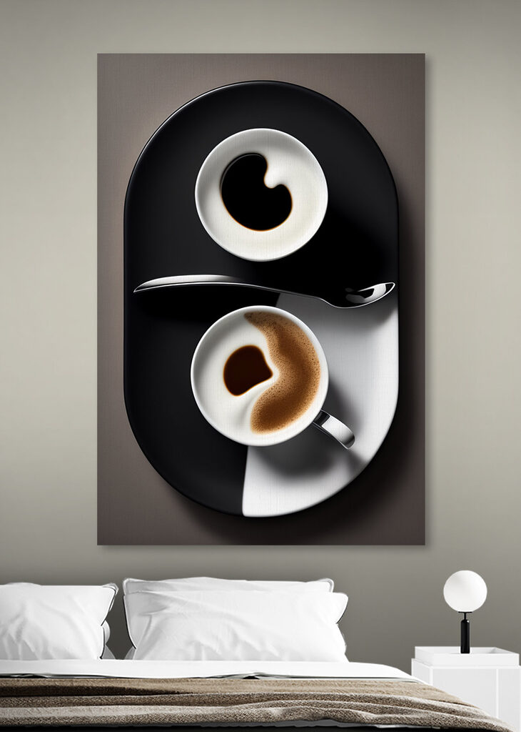 A cup of coffee with a spoon and a spoon