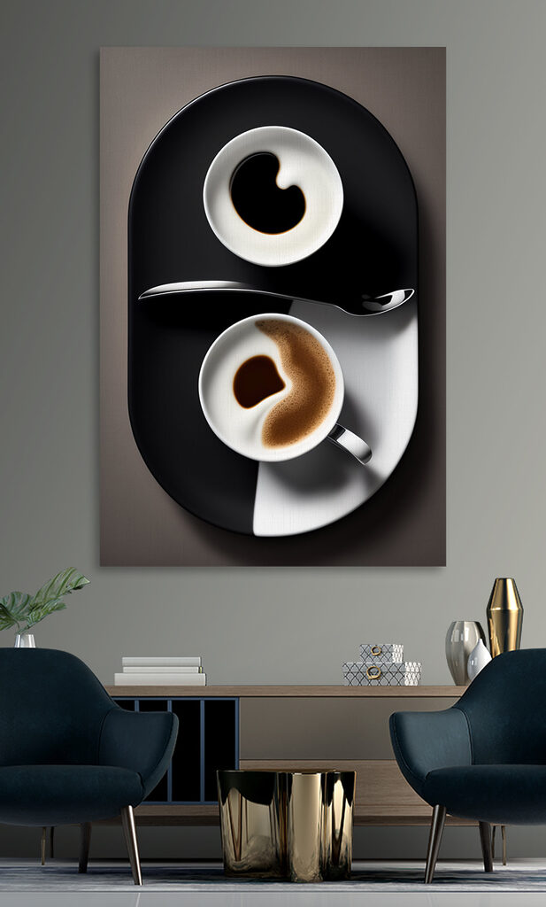 A cup of coffee with a spoon and a spoon