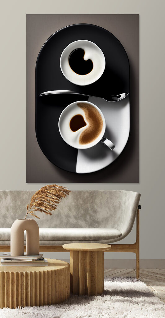 A cup of coffee with a spoon and a spoon