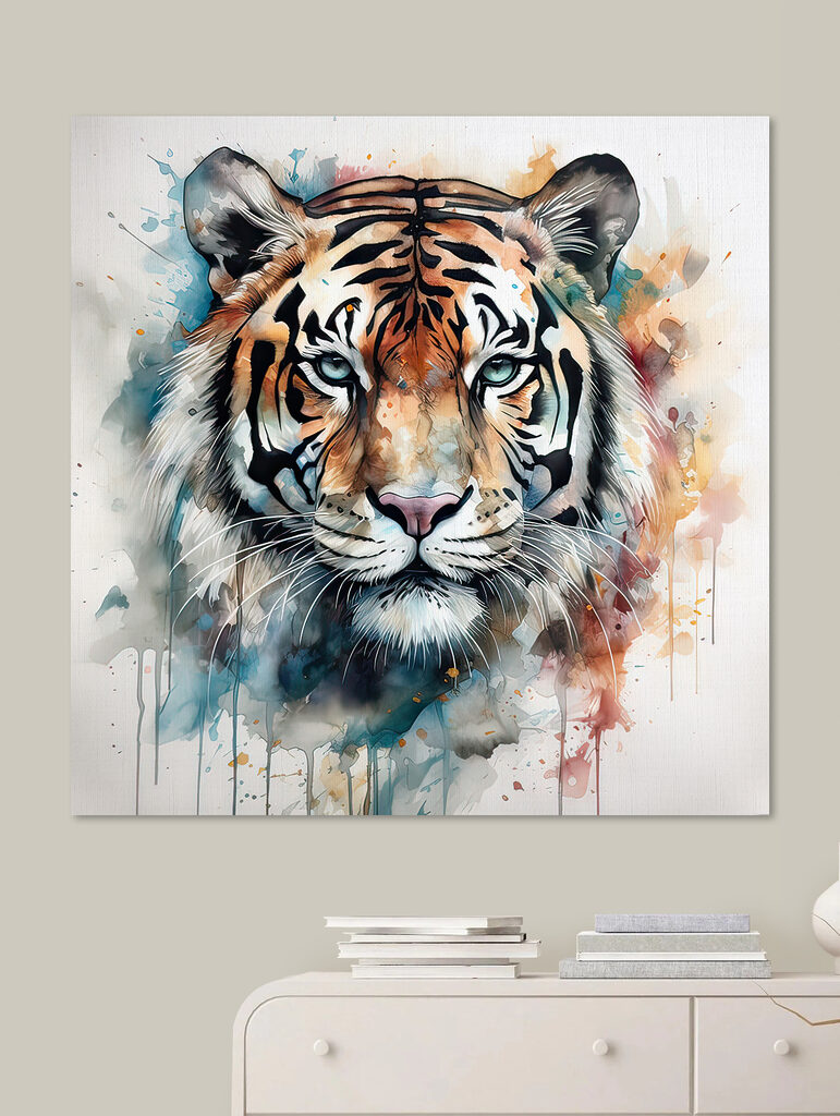 A painting of a tiger